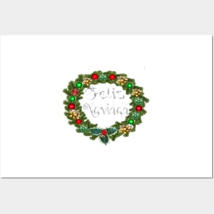 Feliz Navidad Spanish Christmas Holiday Celebration Posters and Art